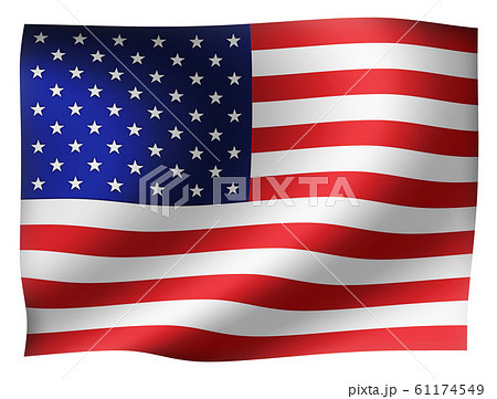 星条旗 地図 アメリカ 国旗のイラスト素材