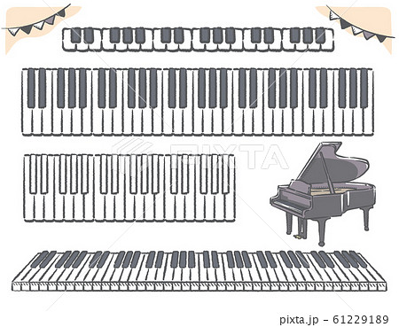 グランドピアノ 鍵盤 ピアノ 楽器のイラスト素材