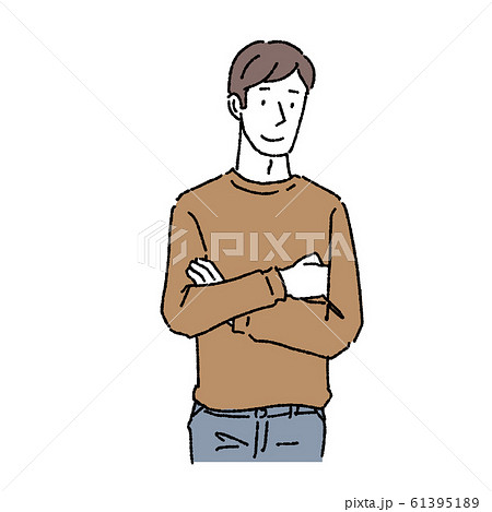 腕をくむの写真素材