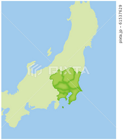 群馬県地図のイラスト素材