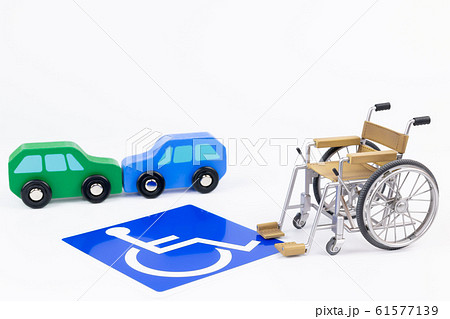 車椅子マークの写真素材