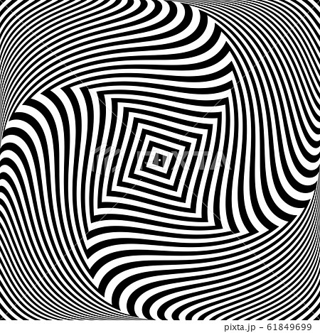 渦 渦巻き イラスト モノクロ 白黒の写真素材