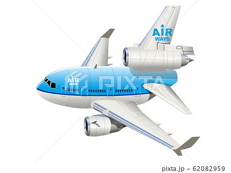 飛行機 空 かっこいいのイラスト素材