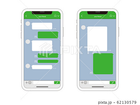 スマホ トーク 画面 Snsのイラスト素材