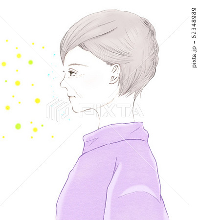 女性 顔 横顔 ショートカットのイラスト素材 女性 顔 横顔 ショートカットのイラスト素材