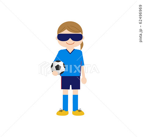 ブラインドサッカーのイラスト素材