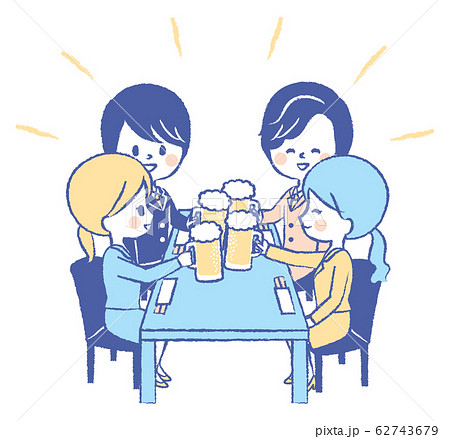 歓迎会 送別会のイラスト素材集 ピクスタ