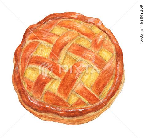 アップルパイ パイ 焼き菓子 ケーキのイラスト素材