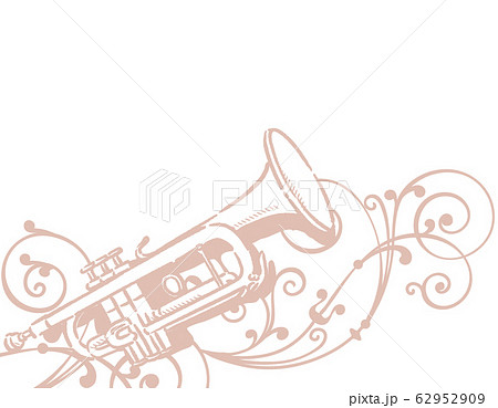 楽器 トランペット 金管楽器の写真素材