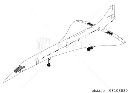 コンコルドのイラスト素材