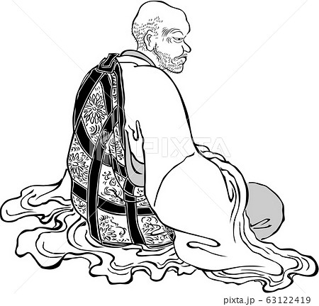 修行僧のイラスト素材
