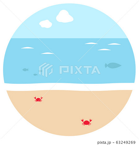 海 イラスト 背景のイラスト素材