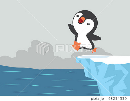 ペンギン 氷 氷山 イラストのイラスト素材