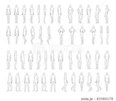 男 男性 男の子 マネキンのイラスト素材