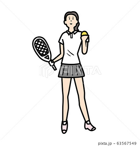 テニス アイコン コート ボールのイラスト素材