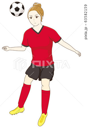 女子サッカーのイラスト素材集 ピクスタ
