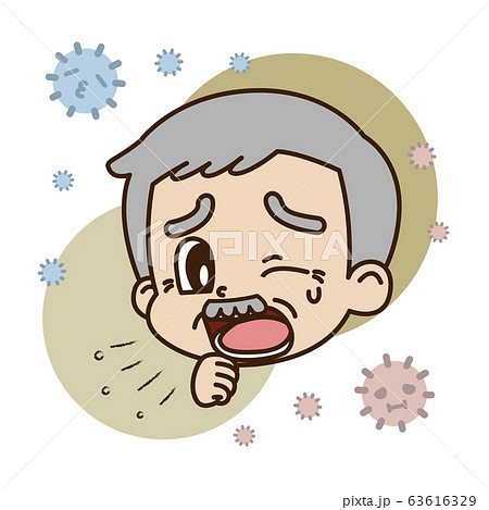 むせるのイラスト素材 Pixta