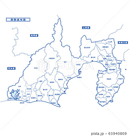 静岡県地図の写真素材