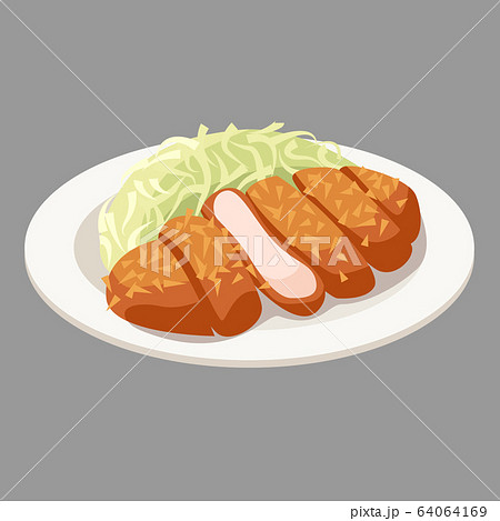 豚カツのイラスト素材