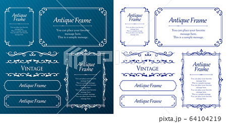 飾り枠 枠 ビンテージ アンティークの写真素材