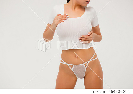Faceless woman with hands on panties - Stock Photo [61344920] - PIXTA