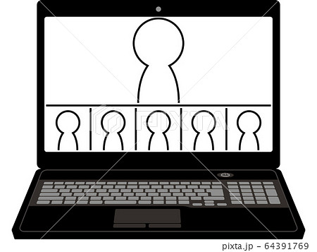 アイコン ピクトグラム コンピュータ コンピューターのイラスト素材