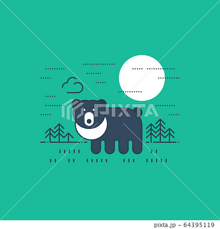 クマ 熊 くま シンプルのイラスト素材
