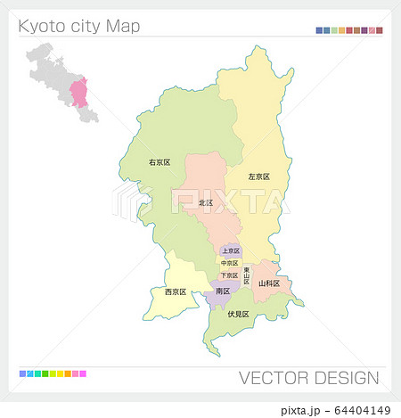 京都地図のイラスト素材集 ピクスタ