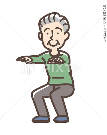 元気な老人のイラスト素材