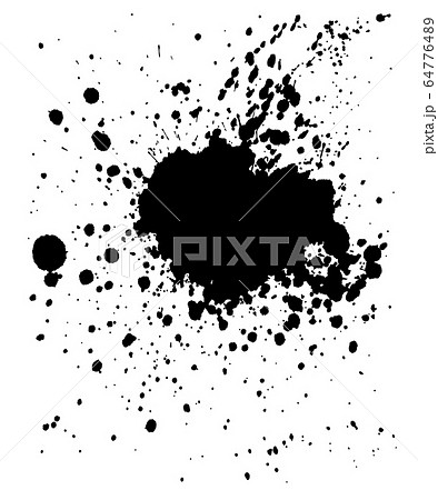 墨汁 シブキ 書道 飛び散るのイラスト素材