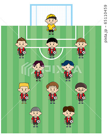 サッカー少年のイラスト素材集 ピクスタ