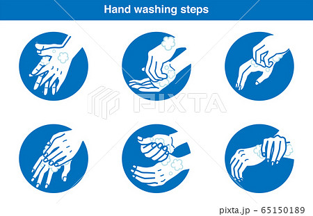 正しい手洗いのイラスト素材