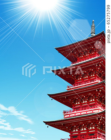 五重塔のイラスト素材