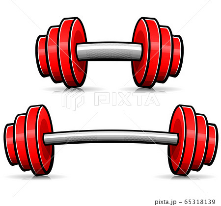 バーベル ダンベル 絵 クリップのイラスト素材