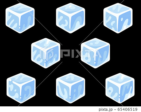 氷 四角 アイスキューブ 四角形の写真素材