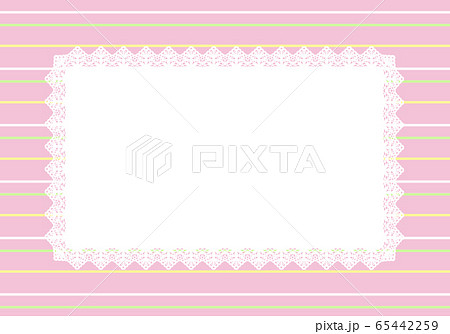 背景 レース ピンク ストライプの写真素材
