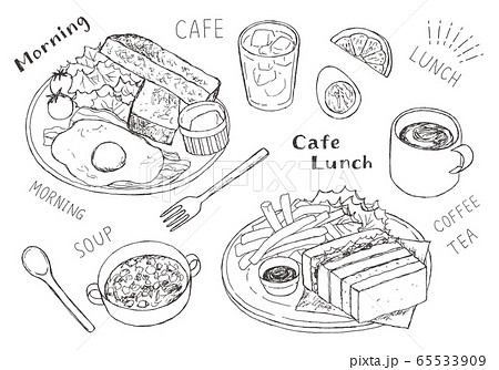 カフェ ランチ スープ おしゃれのイラスト素材 カフェ ランチ スープ おしゃれのイラスト素材