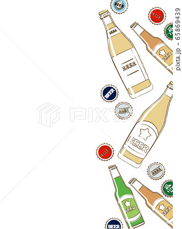 瓶ビールのイラスト素材