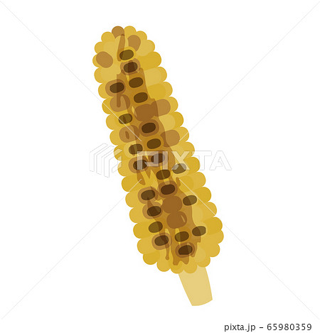 焼きとうもろこしのイラスト素材
