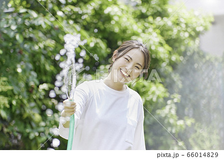 水撒きホースの写真素材