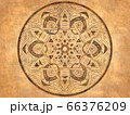 魔法陣1 アンティーク 透過のイラスト素材