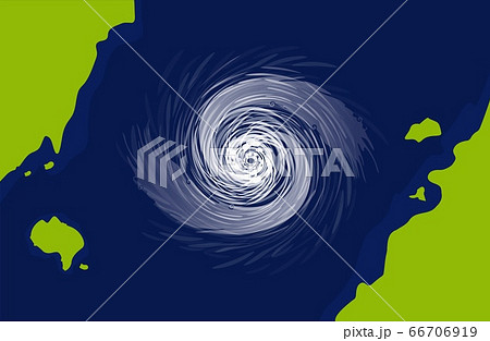 台風の目のイラスト素材