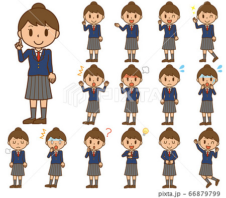 仕草のイラスト素材