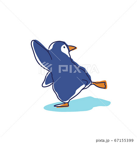 準備体操 ペンギン 動物 ストレッチのイラスト素材