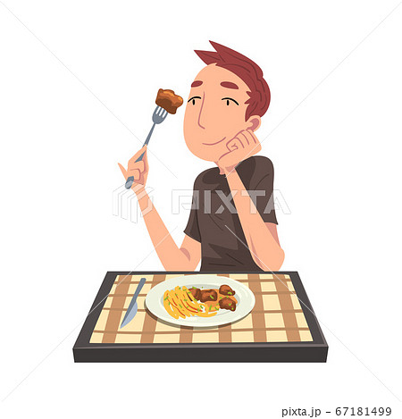 ご飯 食べるのイラスト素材