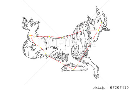 星座 山羊座 イラスト ヤギのイラスト素材
