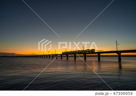 北浦橋梁の写真素材