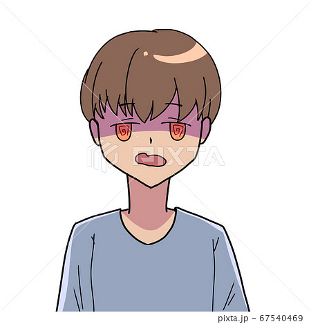 茶髪のイラスト素材