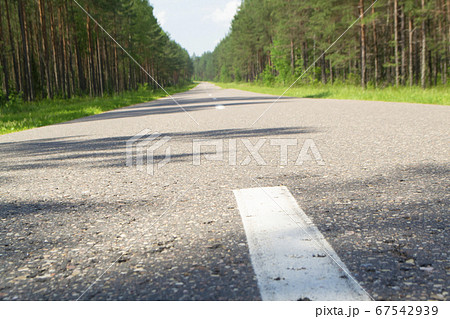 横向 道路の写真素材