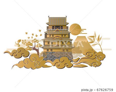 天守のイラスト素材 天守のイラスト素材